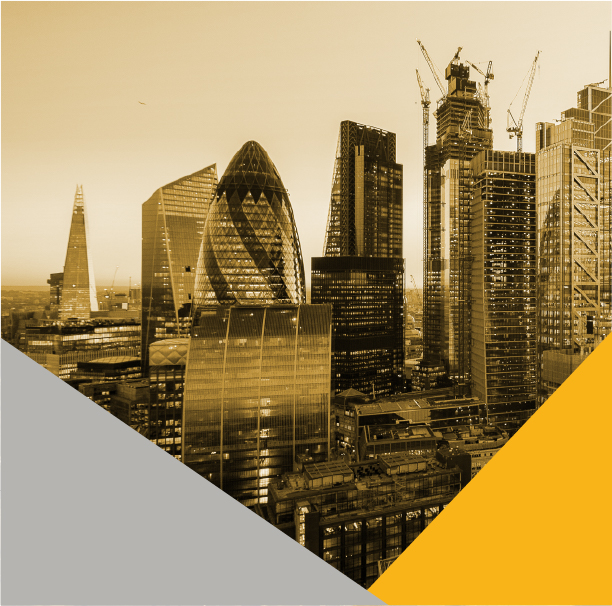 London city offices with the Shard in the distance