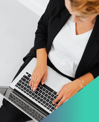 Professional female working on her laptop