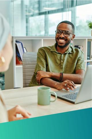 An AI executive search consultant discussing strategic leadership hiring and AI transformation with a client.