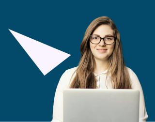 Female IT job candidate.