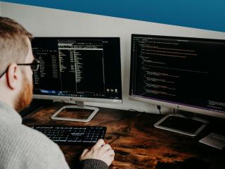 Developer coding in PHP