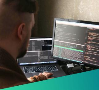 A technical Subject Matter Expert (SME) reviewing platform architecture and integration code, representing the deep technical mastery required for 2026 digital transformation and AI deployment.
