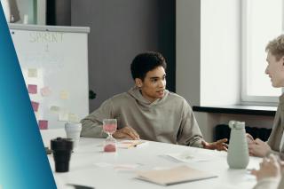 A senior Agile Delivery Lead at Deerfoot facilitating a Sprint 1 Backlog planning session, demonstrating our deep expertise in sourcing leadership for high-velocity, iterative IT delivery environments