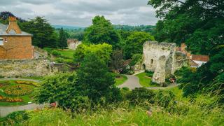 Guildford Castle and its gardens in Surrey